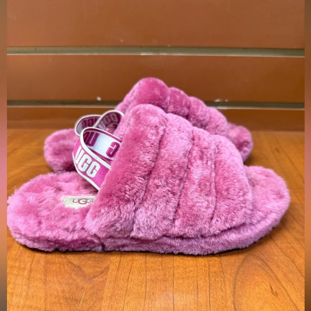 UGG Fuzzy Mauve Women's Slippers - Picture 3 of 6